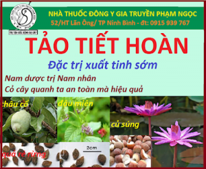 tảo tiết hoàn đặc trị xuất tinh sớm
