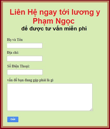 liên hệ tới lương y Phạm Ngọc